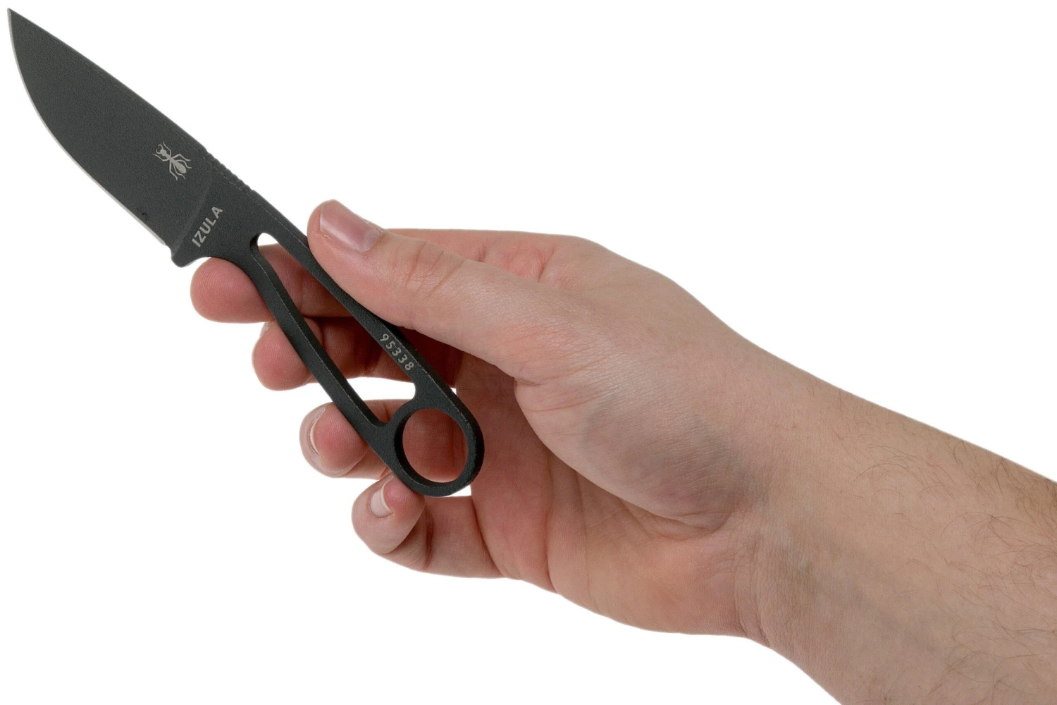 ESEE Izula Tactical Gunsmoke IZULA-TG-B Couteau De Cou Avec étui Noir, Plaquettes De Manche Et Clip Ceinture 5 ESEE Izula Tactical Gunsmoke IZULA-TG-B Couteau De Cou Avec étui Noir, Plaquettes De Manche Et Clip Ceinture – Image 3