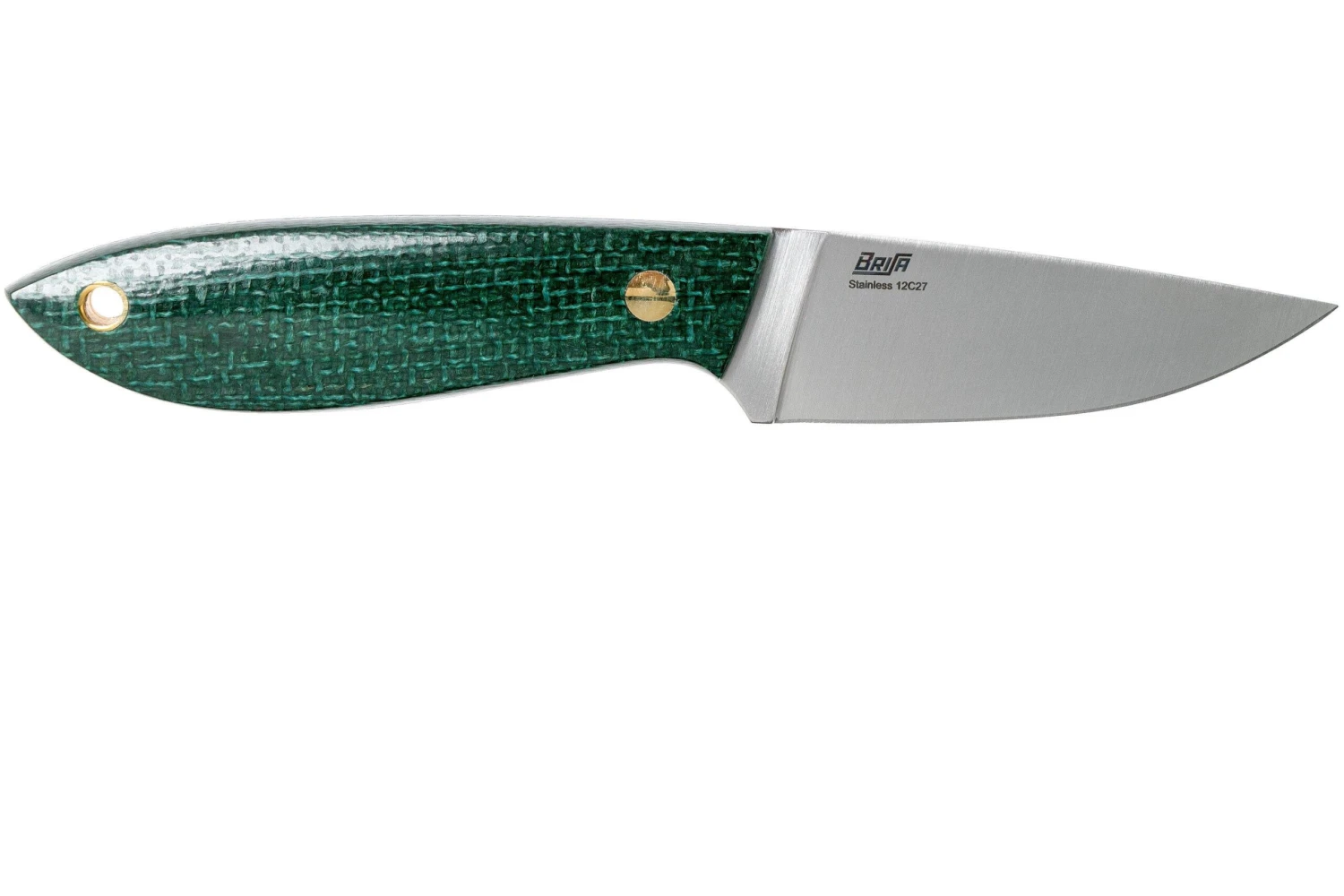 Brisa Bobtail 80 Green Micarta Handle, 12C27, étui En Cuir 9958 4 Brisa Bobtail 80 Green Micarta Handle, 12C27, étui En Cuir 9958 – Image 2