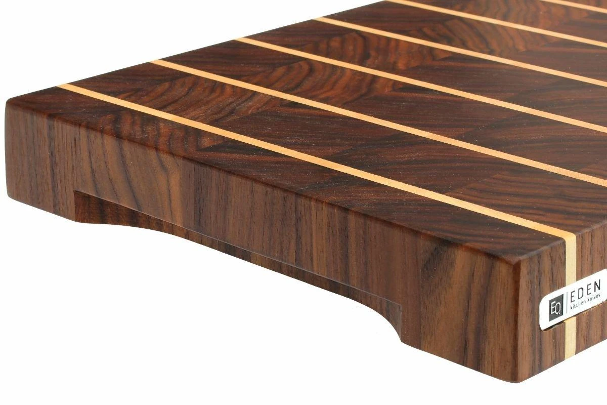 Eden Planche à Découper Faite à La Main, Noyer Américain Avec Rayures, 37x27 Cm 4 Eden Planche à Découper Faite à La Main, Noyer Américain Avec Rayures, 37x27 Cm – Image 2