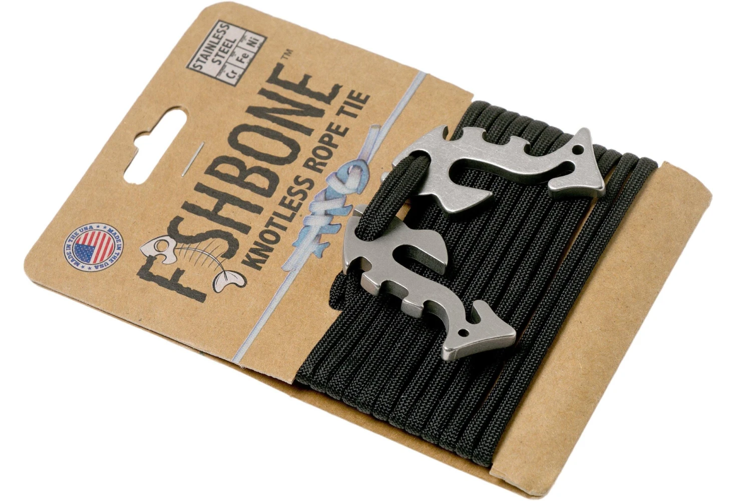 Piranha, 2 Pièces Avec 3 Mètres De Paracorde, Acier Inoxydable 3 Piranha, 2 Pièces Avec 3 Mètres De Paracorde, Acier Inoxydable