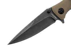 Fox Edge Mandatory Fun, Tan Micarta, FE-025 Couteau De Poche -Kai Soldes Boutique FOFE 025 03 fox