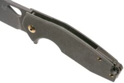 Fox Yaru FX-527TIPVD Stonewashed Black PVD Titanium Couteau De Poche, Jesper Voxnaes Design -Kai Soldes Boutique FOFX 527TIPVD 07 fox knives