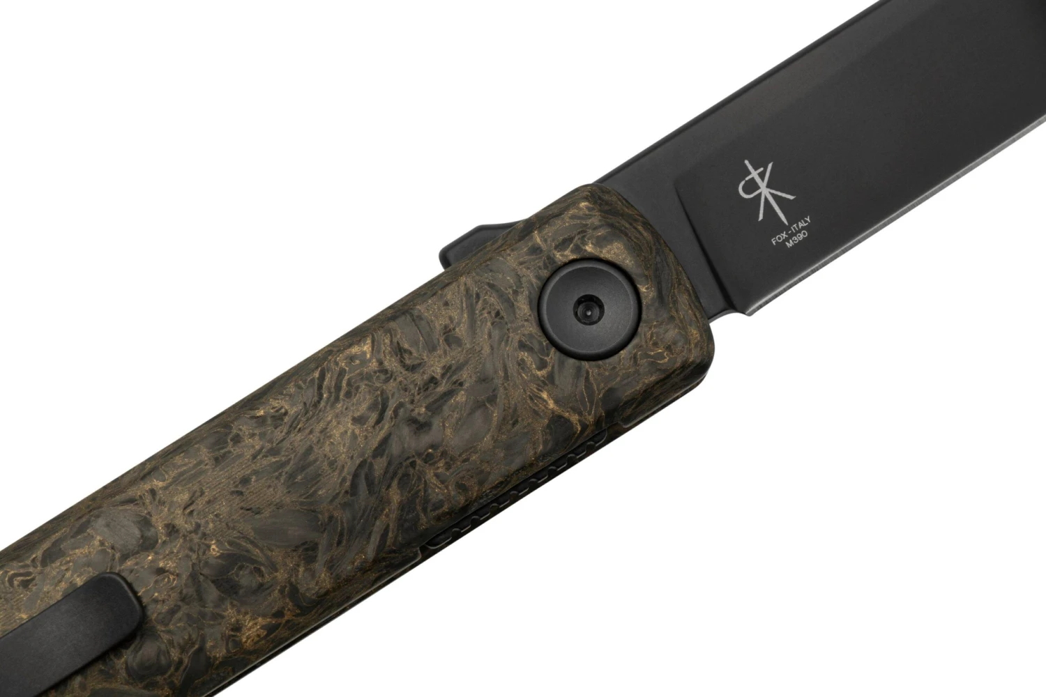 Fox Knives Chnops, FX-543FCGM, Dark Matter Gold, M390, Couteau De Poche, Knivesandtools Exclusive 7 Fox Knives Chnops, FX-543FCGM, Dark Matter Gold, M390, Couteau De Poche, Knivesandtools Exclusive – Image 5