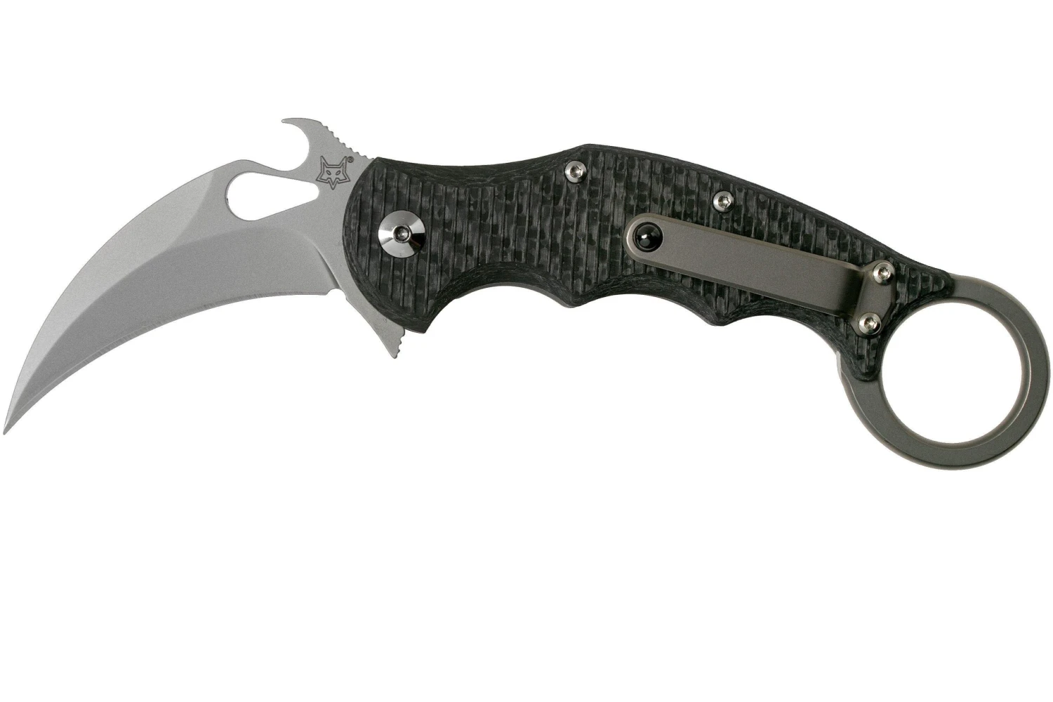 Fox Karambit Titanium Framelock Bead Blasted FX-599TiCS, Couteau Karambit 3 Fox Karambit Titanium Framelock Bead Blasted FX-599TiCS, Couteau Karambit