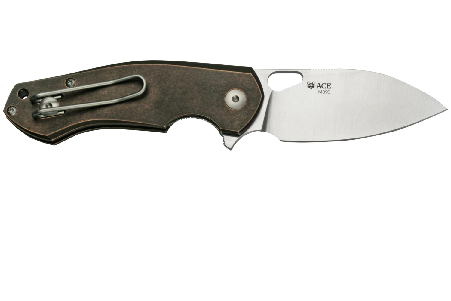 GiantMouse ACE Biblio Bronze Natural Micarta Couteau De Poche, Ansø Et Voxnaes Design 4 GiantMouse ACE Biblio Bronze Natural Micarta Couteau De Poche, Ansø Et Voxnaes Design – Image 2