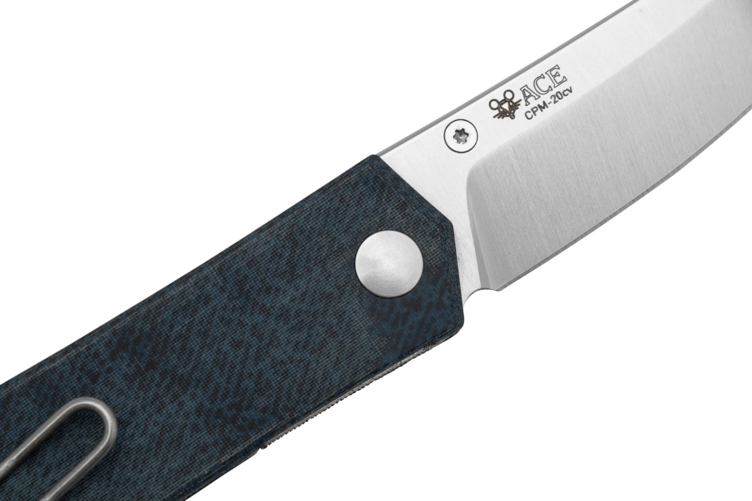 GiantMouse ACE Clyde Denim Micarta, Couteau De Poche, Ansø Et Voxnaes Design 7 GiantMouse ACE Clyde Denim Micarta, Couteau De Poche, Ansø Et Voxnaes Design – Image 5
