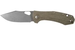 GiantMouse ACE Grand, Green Canvas Micarta Couteau De Poche