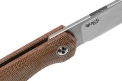 GiantMouse ACE Sonoma V2 Natural Canvas, Titanium, Stonewashed Couteau De Poche, Design Ansø Et Voxnaes -Kai Soldes Boutique GMSONOMA V2 NATM 06 giantmouse