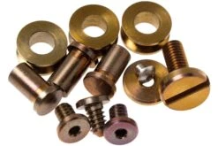 Rick Hinderer Complete Stonewash Bronze Titanium Hardware Set, XM18 3,5” Skinny