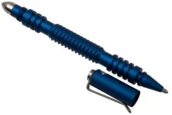 Rick Hinderer Spiral Investigator Pen, Aluminum, Matte Blue, Stylo Tactique -Kai Soldes Boutique HRK INVP S AL MB 02 hinderer