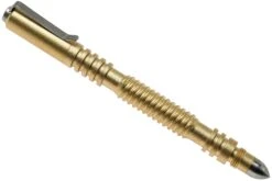 Rick Hinderer Spiral Investigator Pen Brass/Messing, Beadblasted, Stylo Tactique