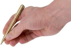 Rick Hinderer Spiral Investigator Pen Brass, Stylo Tactique -Kai Soldes Boutique HRK INVP SPR BR 04 rick hinderer investigator pen