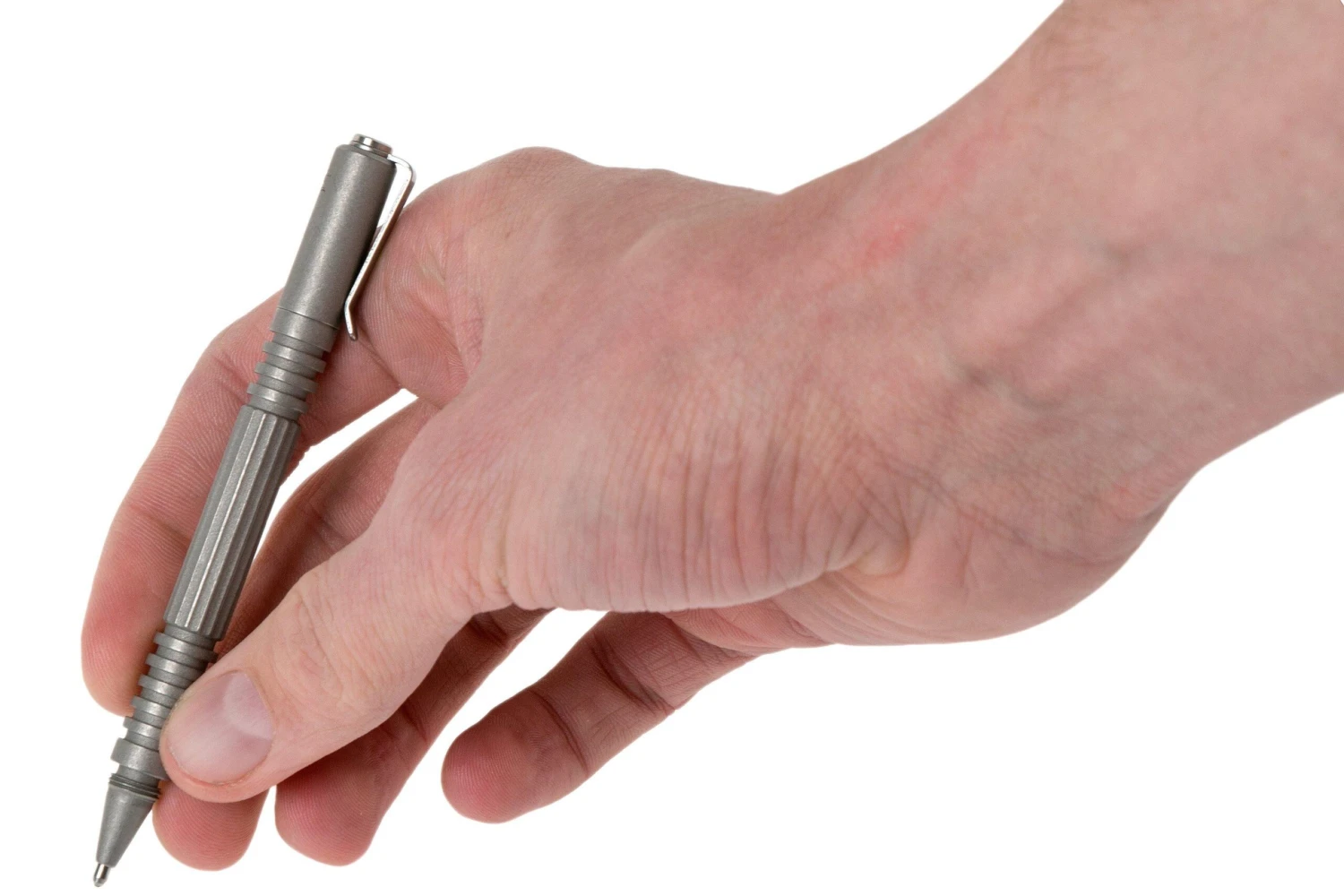 Rick Hinderer Investigator Pen Stainless Steel Working Finish, Stylo Tactique 6 Rick Hinderer Investigator Pen Stainless Steel Working Finish, Stylo Tactique – Image 4