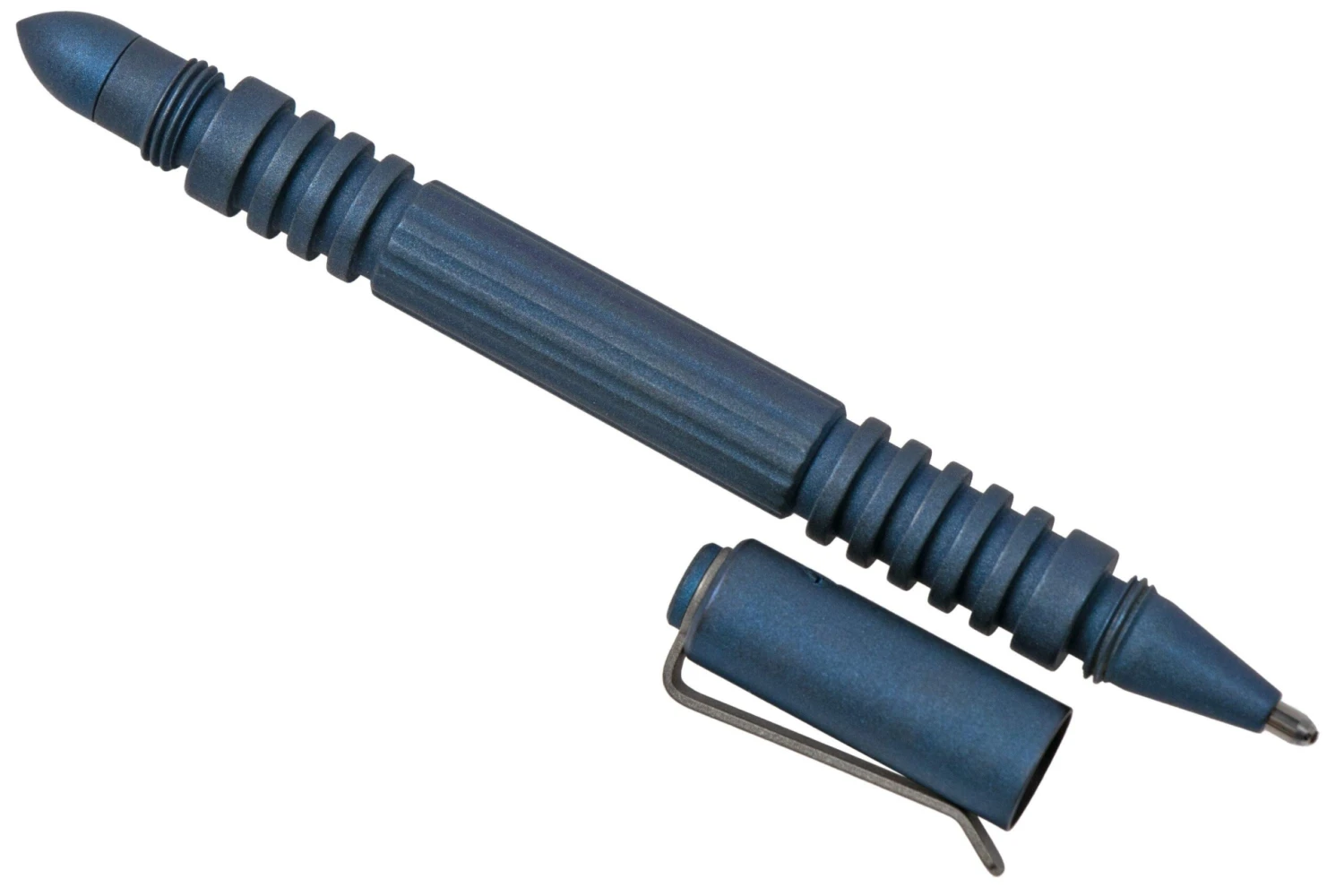 Rick Hinderer Investigator Pen Titanium, Battle Blue, Stylo Tactique 4 Rick Hinderer Investigator Pen Titanium, Battle Blue, Stylo Tactique â Image 2