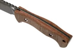 Rick Hinderer Ranch Bowie Natural Canvas Micarta, Battle Black, Couteau Bowie -Kai Soldes Boutique HRK TRB BB NM 05 rick hinderer knives