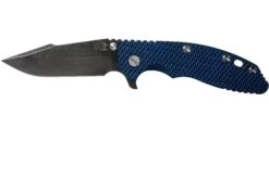 Rick Hinderer XM-18 3.5" Harpoon Spanto Blackwashed S35VN, Blue/Black G10 Couteau De Poche