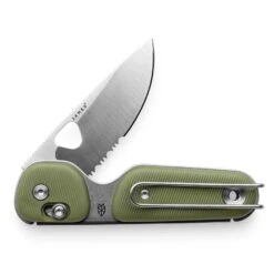 The James Brand The Redstone OD Green, Stainless Serrated KN118169-01 Couteau De Poche