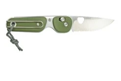 The James Brand The Redstone OD Green, Stainless Serrated KN118169-01 Couteau De Poche -Kai Soldes Boutique JAKN118169 01 02 thejamesbrand