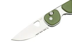 The James Brand The Redstone OD Green, Stainless Serrated KN118169-01 Couteau De Poche -Kai Soldes Boutique JAKN118169 01 03 thejamesbrand