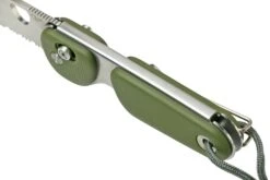 The James Brand The Redstone OD Green, Stainless Serrated KN118169-01 Couteau De Poche -Kai Soldes Boutique JAKN118169 01 06 thejamesbrand