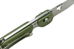 The James Brand The Redstone OD Green, Stainless Serrated KN118169-01 Couteau De Poche -Kai Soldes Boutique JAKN118169 01 07 thejamesbrand