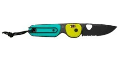 The James Brand The Redstone, Neon, Turquoise PP, Black, Serrated, KN118191-01, Couteau De Poche -Kai Soldes Boutique JAKN118191 01 02 jamesbrand