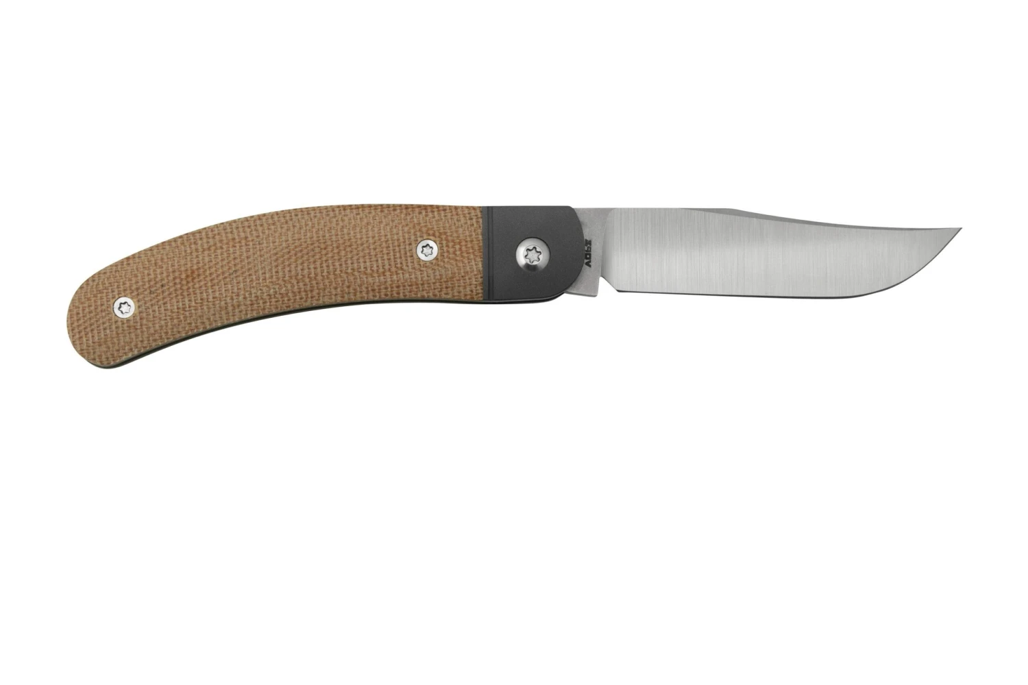 Jack Wolf Javelina Jack, JAVEL-01-NAT, Natural Canvas Micarta, Couteau De Poche Slipjoint 4 Jack Wolf Javelina Jack, JAVEL-01-NAT, Natural Canvas Micarta, Couteau De Poche Slipjoint – Image 2