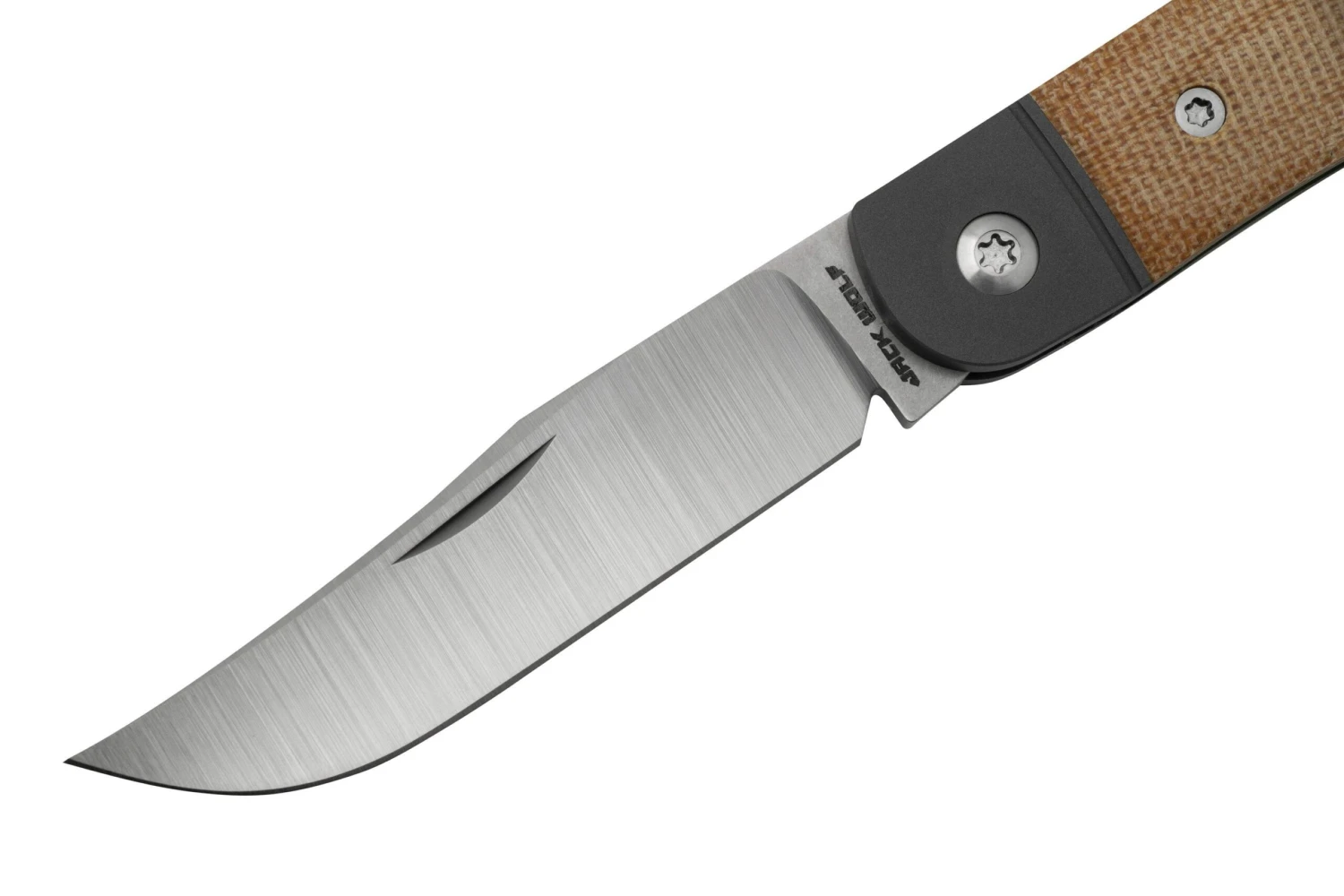 Jack Wolf Javelina Jack, JAVEL-01-NAT, Natural Canvas Micarta, Couteau De Poche Slipjoint 5 Jack Wolf Javelina Jack, JAVEL-01-NAT, Natural Canvas Micarta, Couteau De Poche Slipjoint – Image 3