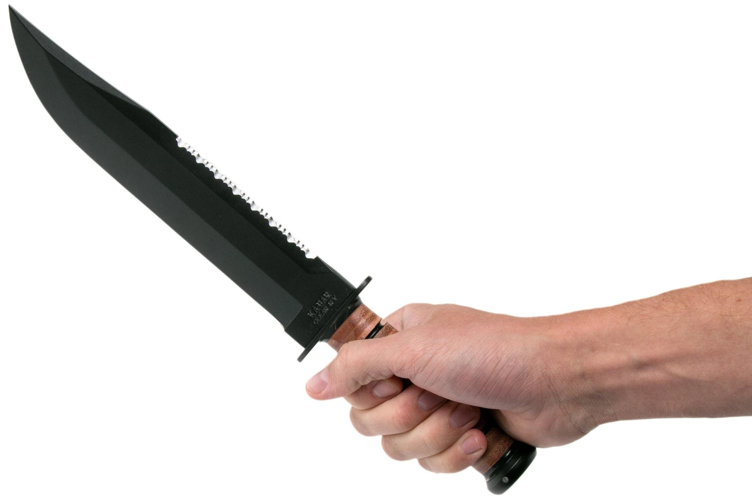 KA-BAR Big Brother 2217 Couteau à Lame Fixe Partiellement Dentelé, étui En Cuir 8 KA-BAR Big Brother 2217 Couteau à Lame Fixe Partiellement Dentelé, étui En Cuir – Image 6