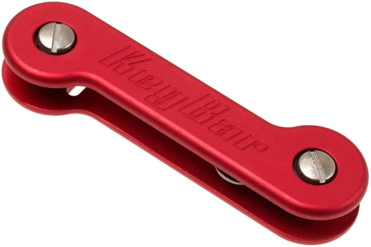 KeyBar Red Anodized Aluminium Outil Porte-clé 3 KeyBar Red Anodized Aluminium Outil Porte-clé