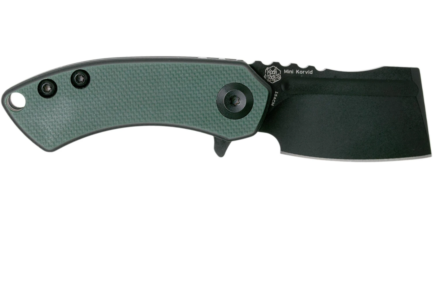 Kansept Mini Korvid T3030A1 Blackwashed, Green G10 Couteau De Poche, Justin Koch Design 4 Kansept Mini Korvid T3030A1 Blackwashed, Green G10 Couteau De Poche, Justin Koch Design – Image 2
