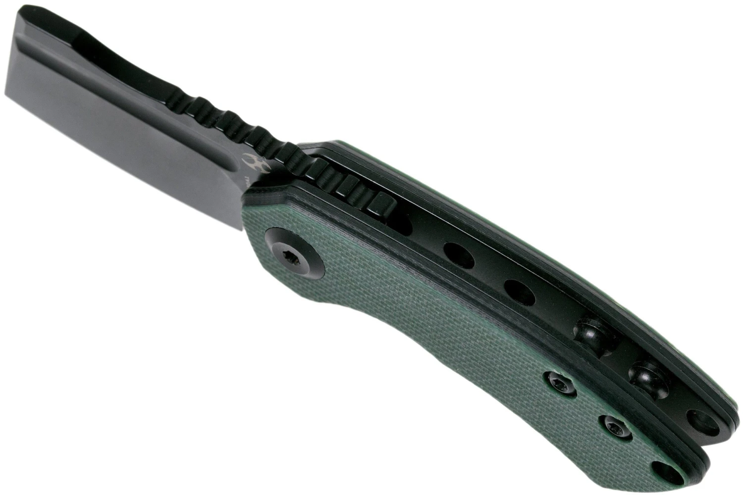 Kansept Mini Korvid T3030A1 Blackwashed, Green G10 Couteau De Poche, Justin Koch Design 8 Kansept Mini Korvid T3030A1 Blackwashed, Green G10 Couteau De Poche, Justin Koch Design – Image 6