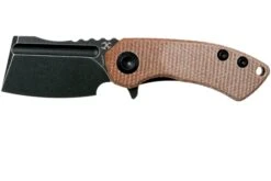 Kansept Mini Korvid T3030A5 Blackwashed, Brown Micarta Couteau De Poche, Justin Koch Design