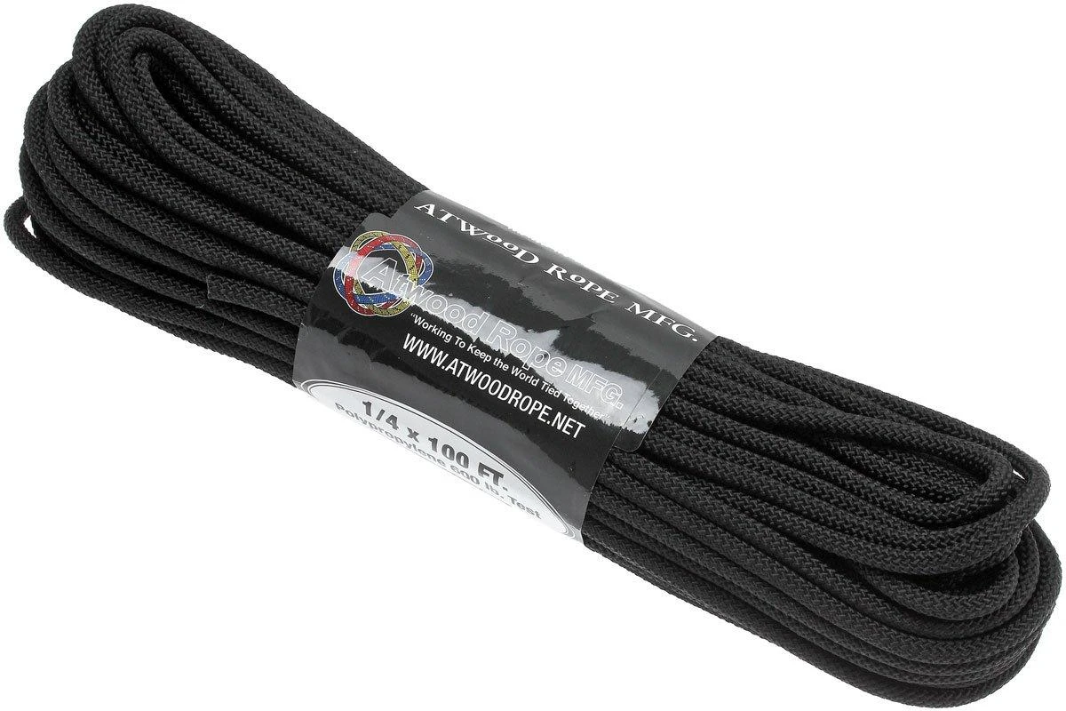 Utility Rope 1/4x100ft 600lb Black 3 Utility Rope 1/4x100ft 600lb Black