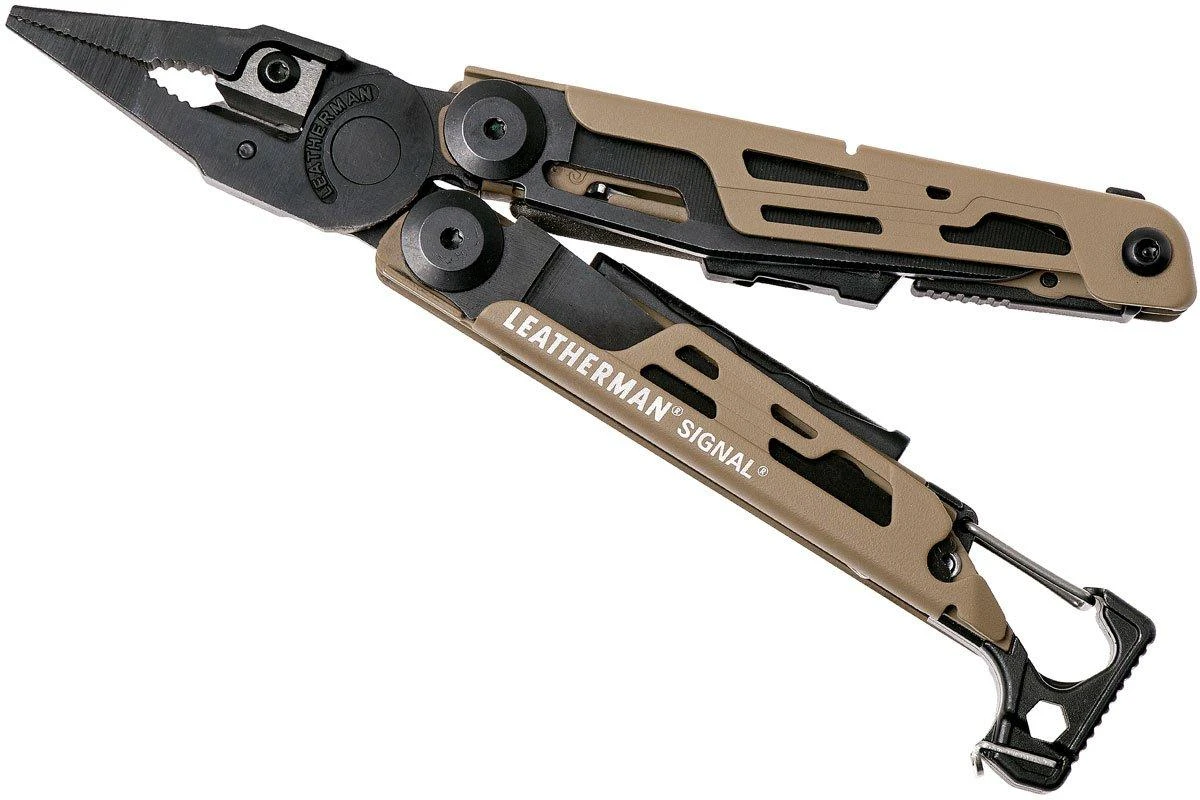 Leatherman Signal Coyote Pince Multifonction De Survie, étui En Nylon 3 Leatherman Signal Coyote Pince Multifonction De Survie, étui En Nylon