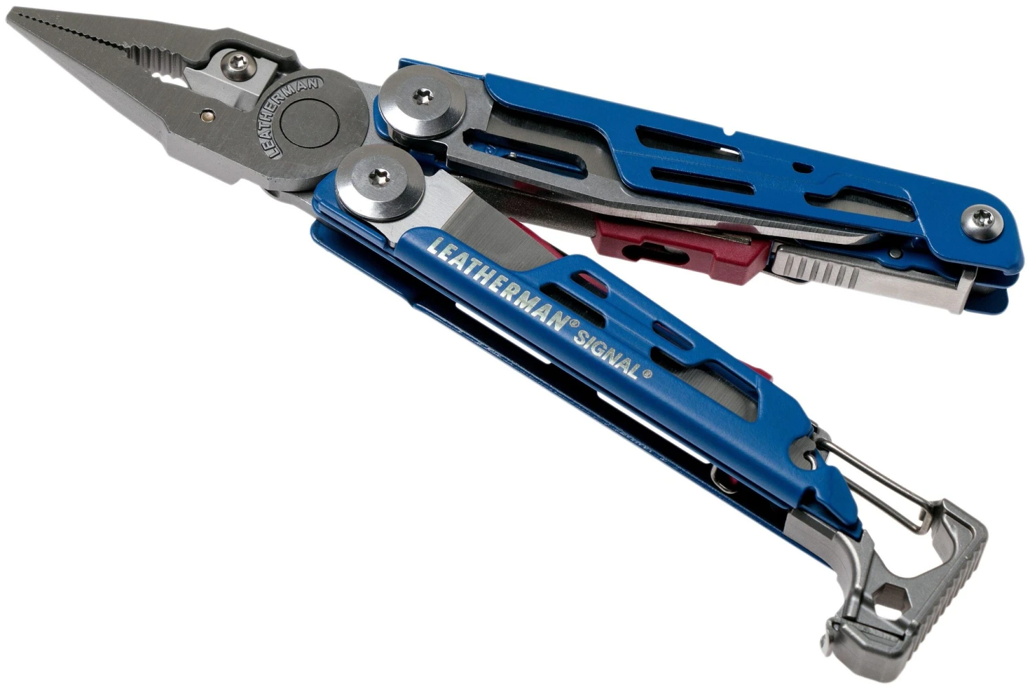 Leatherman Signal Cobalt Blue Pince Multifonction De Survie 832741, étui Nylon 3 Leatherman Signal Cobalt Blue Pince Multifonction De Survie 832741, étui Nylon