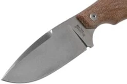 LionSteel H2 Drop Point CVN Natural Canvas Micarta Couteau Fixe, Tommaso Rumici Design -Kai Soldes Boutique LI H2 CVN 03 lionsteel