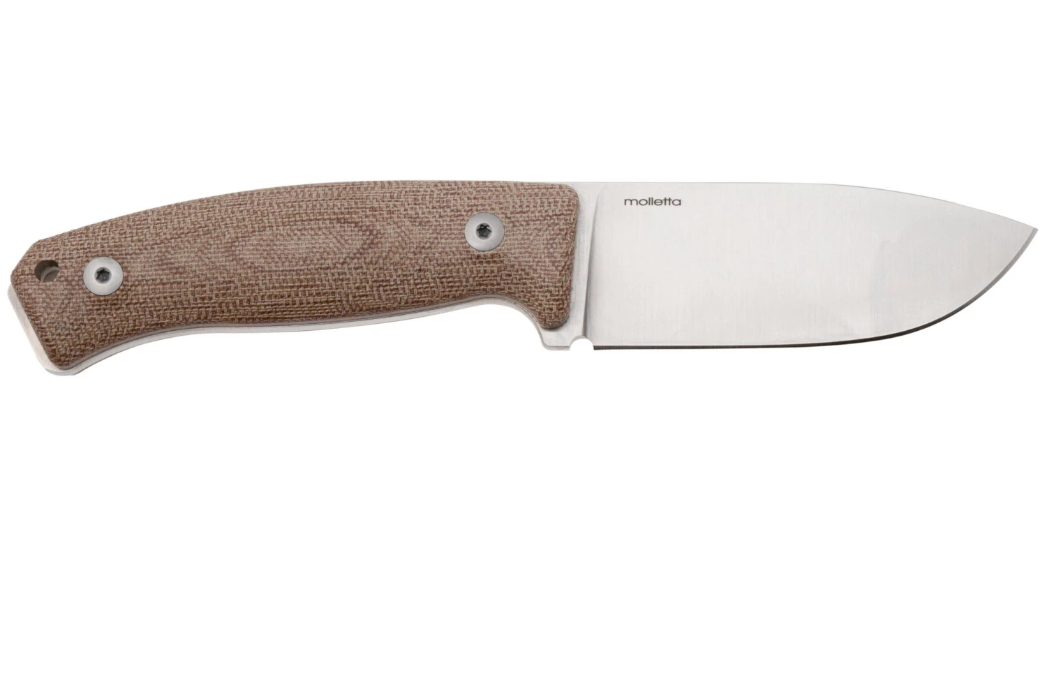 LionSteel M2M CVN Natural Canvas Micarta Couteau Fixe 4 LionSteel M2M CVN Natural Canvas Micarta Couteau Fixe – Image 2