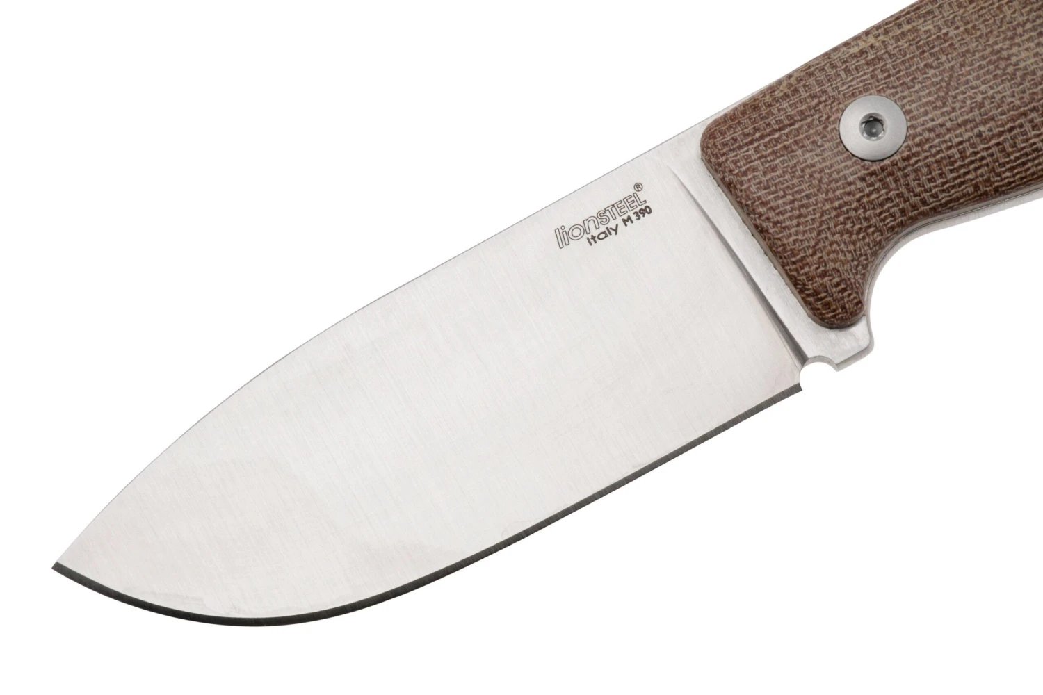 LionSteel M2M CVN Natural Canvas Micarta Couteau Fixe 5 LionSteel M2M CVN Natural Canvas Micarta Couteau Fixe – Image 3