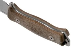 LionSteel M5 CPM 3V, Natural Canvas Micarta, Knivesandtools Exclusive Couteau De Survie -Kai Soldes Boutique LI M5 3V CVN 04 lionsteel kato exclusive