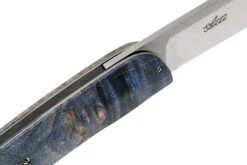 Maserin Gourmet Blue Burl Couteau De Poche, 380/RB 16 Maserin Gourmet Blue Burl Couteau De Poche, 380/RB -Kai Soldes Boutique ME 380 RB 06 maserin