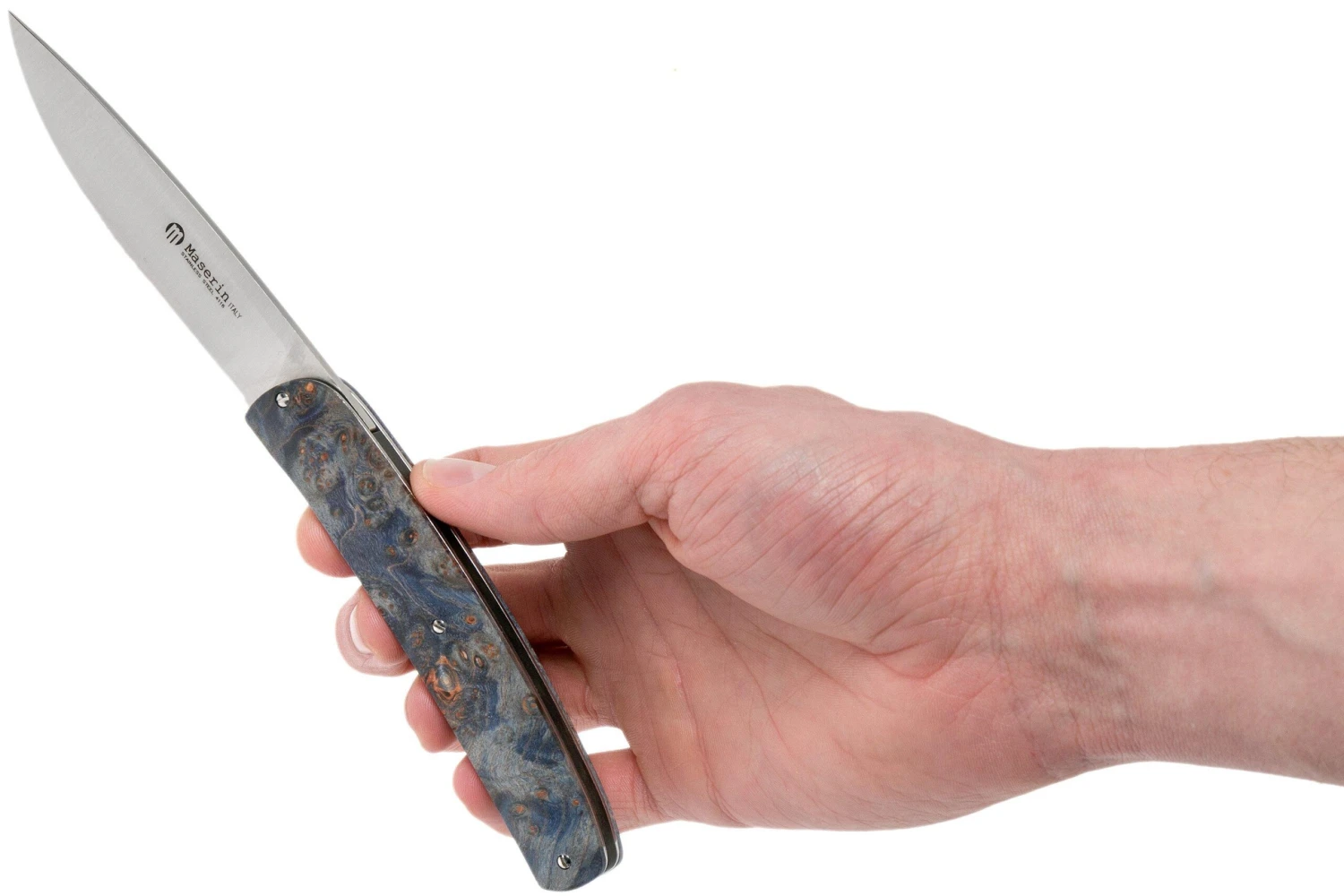 Maserin Gourmet Blue Burl Couteau De Poche, 380/RB 10 Maserin Gourmet Blue Burl Couteau De Poche, 380/RB – Image 8