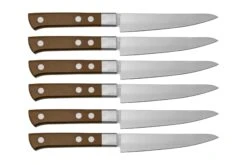Maserin TEGI 2500TG01-M Set De 6 Couteaux à Steak Avec Sac Enroulable, Marron 8 Maserin TEGI 2500TG01-M Set De 6 Couteaux à Steak Avec Sac Enroulable, Marron -Kai Soldes Boutique ME2500TG01 M 02 maserin