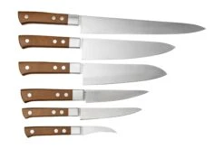 Maserin TEGI 2500TG02-M Set De 6 Couteaux De Cuisine Avec Sac Enroulable, Marron -Kai Soldes Boutique ME2500TG02 M 02 maserin