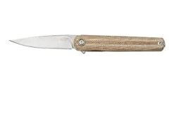 MKM Flame Light FL01L-NC Drop Blade, Natural Micarta, Couteau De Poche