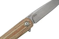 MKM Flame Light FL01L-NC Drop Blade, Natural Micarta, Couteau De Poche -Kai Soldes Boutique MMK FL01L NC 05 mkm
