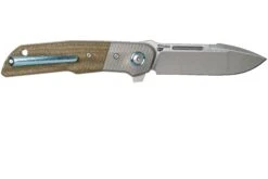 Nl-NL MKM Clap LS01-GCT Titanium, Green Canvas Micarta Couteau De Poche, Bob Terzuola Design -Kai Soldes Boutique MMK LS01 GCT 02 mkm knives