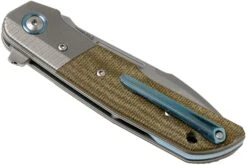 Nl-NL MKM Clap LS01-GCT Titanium, Green Canvas Micarta Couteau De Poche, Bob Terzuola Design -Kai Soldes Boutique MMK LS01 GCT 04 mkm knives