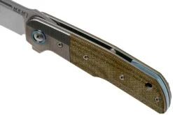 Nl-NL MKM Clap LS01-GCT Titanium, Green Canvas Micarta Couteau De Poche, Bob Terzuola Design -Kai Soldes Boutique MMK LS01 GCT 07 mkm knives