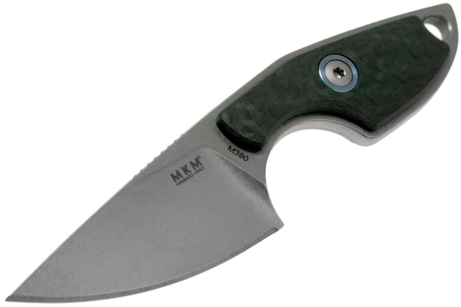 MKM Mikro 1 Drop, Stonewashed Carbon Fiber Couteau De Cou, Jesper Voxnaes Design 5 MKM Mikro 1 Drop, Stonewashed Carbon Fiber Couteau De Cou, Jesper Voxnaes Design – Image 3